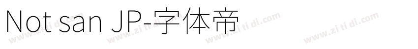 Not san JP字体转换